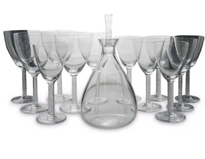 Buy Lalique Phalsbourg Crystal Stemware Set: Decanter & (7) 7”  Wine Stems • 1,260.86£