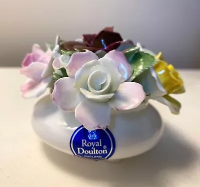 Buy ROYAL DOULTON Vintage Bone China Roses Flower Basket - Great As Gift! • 15£
