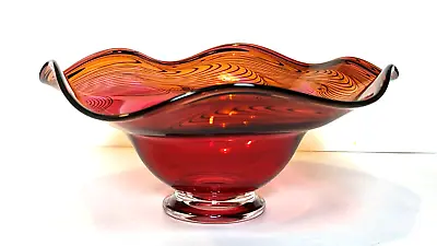 Buy Okra Glass - Richard Golding Ripple Bowl, 2009 • 150£