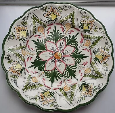 Buy Large Vintage Decorative Wall Plate Spain Floral  Collectable 31 Cm Multicolor • 24.99£