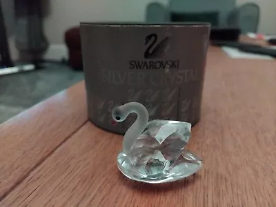Buy Swarovski Crystal Small Swan Ornament With Box And Foam Insert • 25£