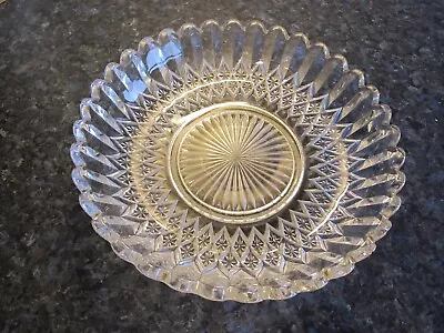 Buy Large Heavy Glass Paterned Fruit Bowl   11  1/2 Inches Diameter  2  1/2 Deep • 12.50£