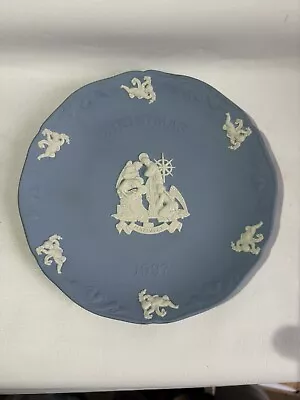 Buy Wedgwood Blue Jasperware Christmas Plate 1997, Nativity • 9.99£
