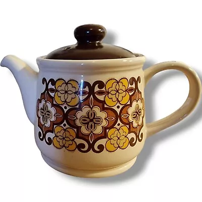 Buy SADLER TEAPOT W/ LID Made In Staffordshire England, Brown & Yellow Vintage • 10£
