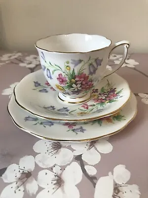 Buy Elegant Queen Anne Bone China Tea Set In The Floral ‘Old Country Spray ‘ Pattern • 9.50£