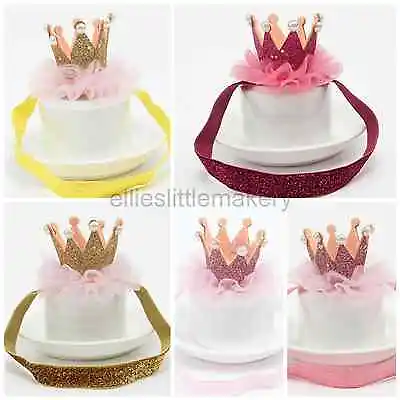 Buy Princess Baby Girls Crown Tiara Headband Hairband Birthday Cake Smash Photo • 4.99£