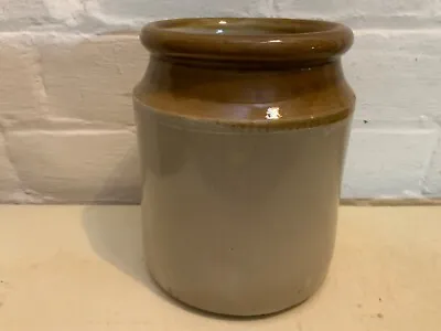 Buy Small  Vintage Glazed  Stoneware  Storage Jar (1) • 6.50£