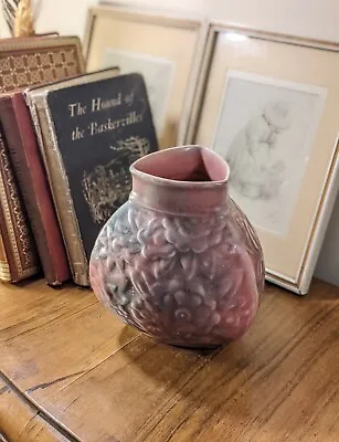 Buy Fabulous Shorter & Son 1930s Pink Purple Art Deco Triangular Planter Pot Vase • 62.99£