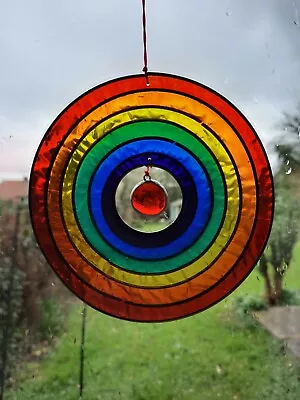 Buy Rainbow Circle Stained Glass Effect Suncatcher • 10.50£