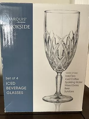 Buy Marquis By Waterford Crystal Brookside Iced Beverage Glasses Set OF 4 Boxed • 94.83£
