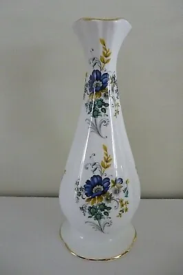 Buy Vintage Royal Tara Blue Cornflower Patterned Fine Bone China 8  Bud Vase - VGC - • 9.99£