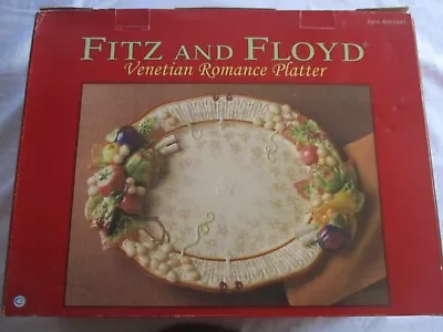 Buy Fitz & Floyd Venetian Romance ~ Large Oval Serving Platter Fruit & Veggies ~ MIB • 28.41£