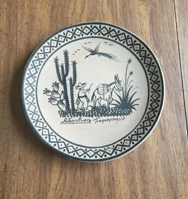 Buy Signed Mexican Tlaquepaque Plate Antonio Rivera Mexico Folk Pottery Southwest • 28.88£