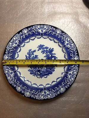 Buy Great Blue And White Plate Watteau Doulton Burslem England Approx. 10½ Ins Wide • 35.60£