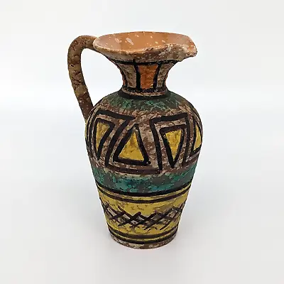 Buy Bitossi For Raymor Italian Pottery Pitcher Vase Geometric Italy MCM VTG • 30.33£