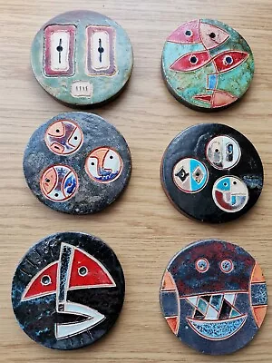 Buy African Glazed Pottery Coasters – Never Used • 19.99£