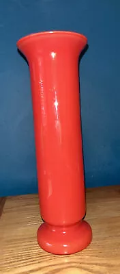 Buy Empoli Italian Scandinavian Style Red / Orange Cased Glass Vase -Great Condition • 20£