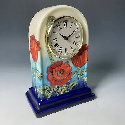Buy Vintage Old Tupton Ware Hand Painted Tube Lined Clock - Poppy Flowers Poppies • 24.95£