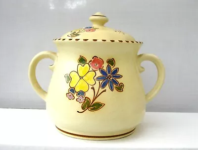 Buy Honiton Devon Pottery Kitchen Jar Hand Decorated With Flowers • 3.99£