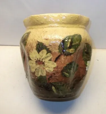 Buy Aller Vale Pottery Torquay Vase/Bowl  Barbotine Flowers 12.5 Cm Vinatge • 19£