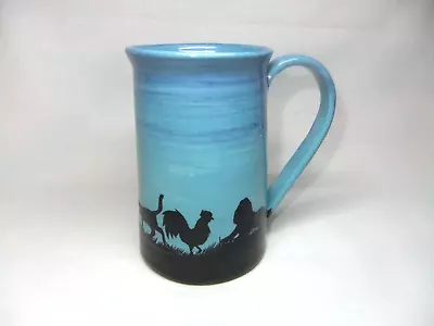 Buy Gwili Pottery Signed Mug Wales Welsh Farmyard Farm Animal Silhouette Themed Blue • 29.99£