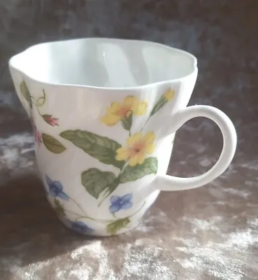 Buy Queen's Country Meadow Tall Tea Cup 7.5cm Rosina Fine Bone China VGC Fluted Edge • 10£
