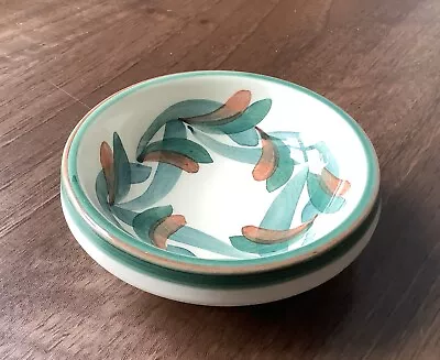 Buy Vintage Jersey Pottery Small Pin Dish 4” Diameter. 1.3” Deep, Handpainted • 2.50£