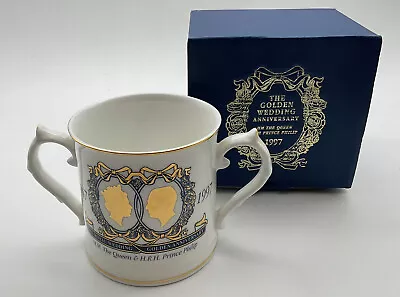 Buy Queen Elizabeth Ii - Golden Wedding Royal Loving Cup 1947 - 1997 - China Boxed • 14.50£
