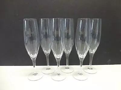 Buy Orrefors Prelude Crystal Champagne Flutes Nils Landberg Cocktail Bar Set 6 • 154.17£