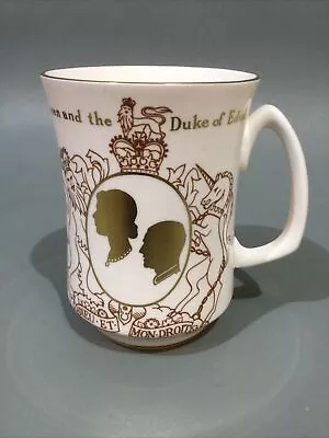 Buy Crown Staffordshire Bone China Queen Elizabeth Silver Wedding Anniversary Mug • 6.95£