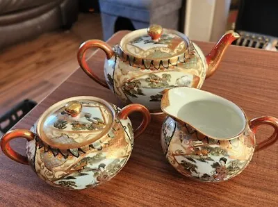 Buy Beautiful Satsuma Wear Fine China Teapot Set • 42£