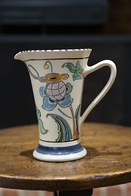 Buy 1930s Art Deco Honiton Pottery Hand Painted Floral Medium Jug /Pitcher • 19.99£