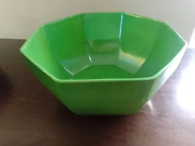 Buy Vintage Large Carlton Ware Green Hexagonal Bowl/Dish *1 Crack* • 6£
