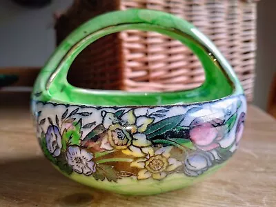 Buy Vintage Art Deco Maling Ware Narcissus Posy Basket In Lovely Condition !!! • 12£