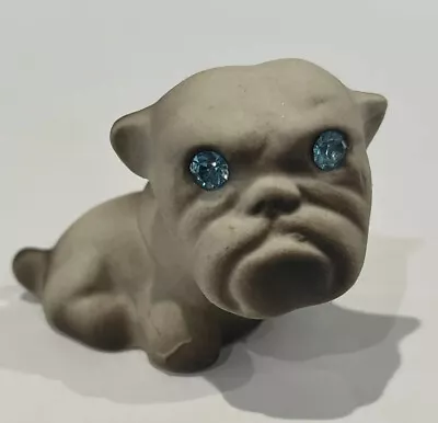 Buy Roselane Pottery Sparklers Blue Eyed BullDog Figurine Puppy USA 2” • 12.01£