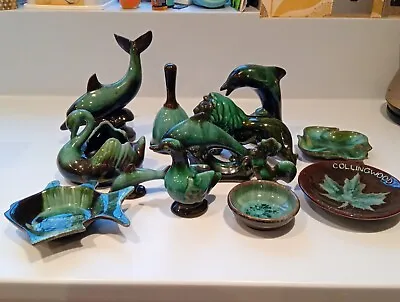Buy Vintage Blue Mountain Pottery  Canada  13 Pieces Mixed Lot Birds Dolphins Dishes • 95£