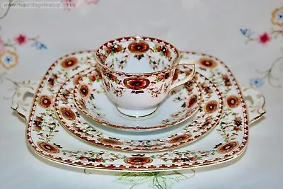 Buy Superb Art Deco Royal Stafford English Bone China Anemone Tea Set Cup Cake Plate • 25£