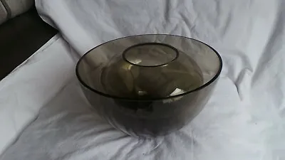 Buy SUPERB RARE LARGE VINTAGE 60/70s CAITHNESS STUDIO SMOKED GLASS ROSE BOWL IMMACUL • 39.95£