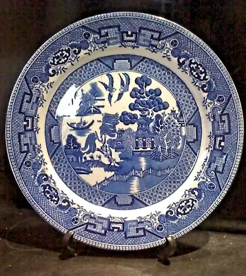 Buy VINTAGE 1930's M R MIDWINTER WILLOW PATTERN DINNER PLATE 10  BLUE & WHITE EXC • 4.50£