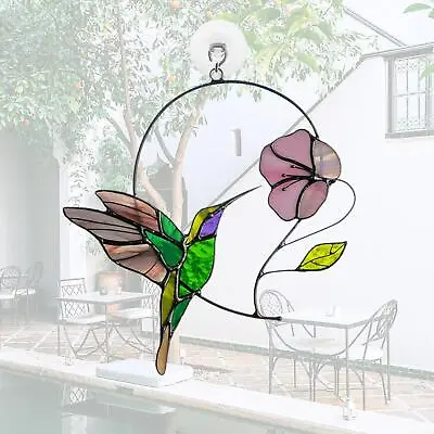 Buy Stained Outdoor Indoor Sun Catcher Hanging Ornament Window Glass Hummingbird • 5.54£