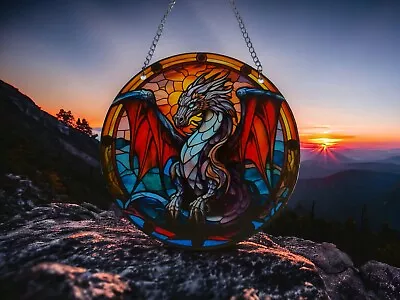 Buy 15cm Dragon Lord Acrylic Suncatcher Wall Hanging Picture Art Mythical Fantasy • 8.49£