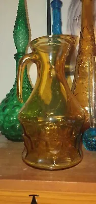 Buy Vintage Amber Jug 9  Tall See All Pictures  • 5£