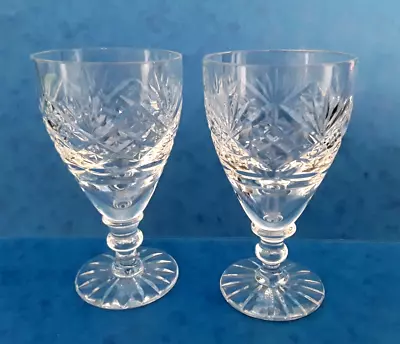 Buy 2 Webb Corbett Crystal Cut Glass Sherry / Port Glasses - Tutbury Castle - 3 Oz • 8.50£