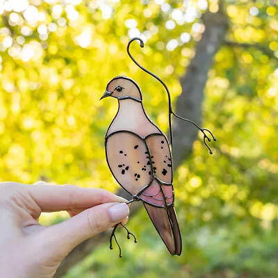 Buy Mourning Dove Stained Glass Wall Hangings Mothers Gift Bird Suncatcher • 66.87£