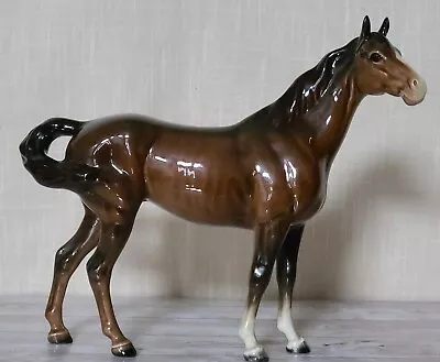 Buy Beswick Swish Tail Horse Rare Vintage Version One Brown Gloss Model No. 1182 Vgc • 49.99£