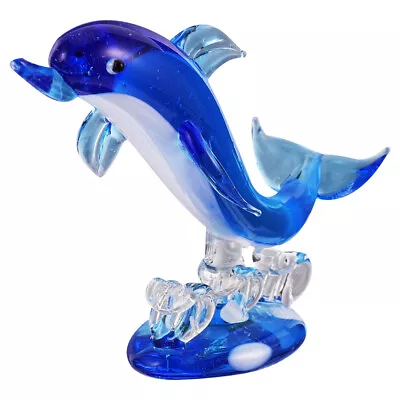 Buy Hand Blown Decoration Glass Animals Figurine Clear Crystal Dolphin • 9.99£