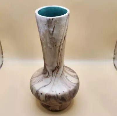Buy Vtg 7” Romco Rocky Mountain Pottery Faux Wood Finish Bud Vase • 8.68£