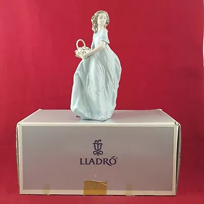 Buy Lladro Figurine 6130 Spring Enchantment Girl With Flower Basket Boxed - 8689 L/N • 150£
