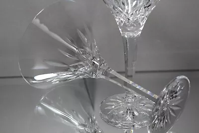 Buy Two (2) WATERFORD Crystal Lismore Oversized Martini Glass 14 Ounce Signed Mint! • 283.35£
