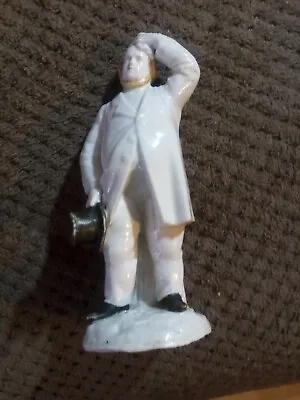 Buy Unusual Staffordshire Pottery Spill Vase As Victorian Politician With Top Hat • 25£